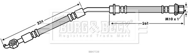 BORG & BECK stabdžių žarnelė BBH7728